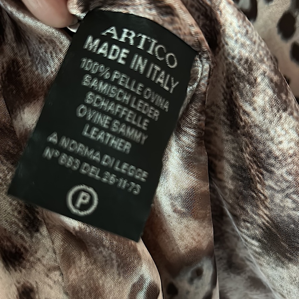 Artico Luxurious Orange Buttery Soft Sheepskin Leather Jacket **Sz 46/US Sz 10** - Picture 5 of 10